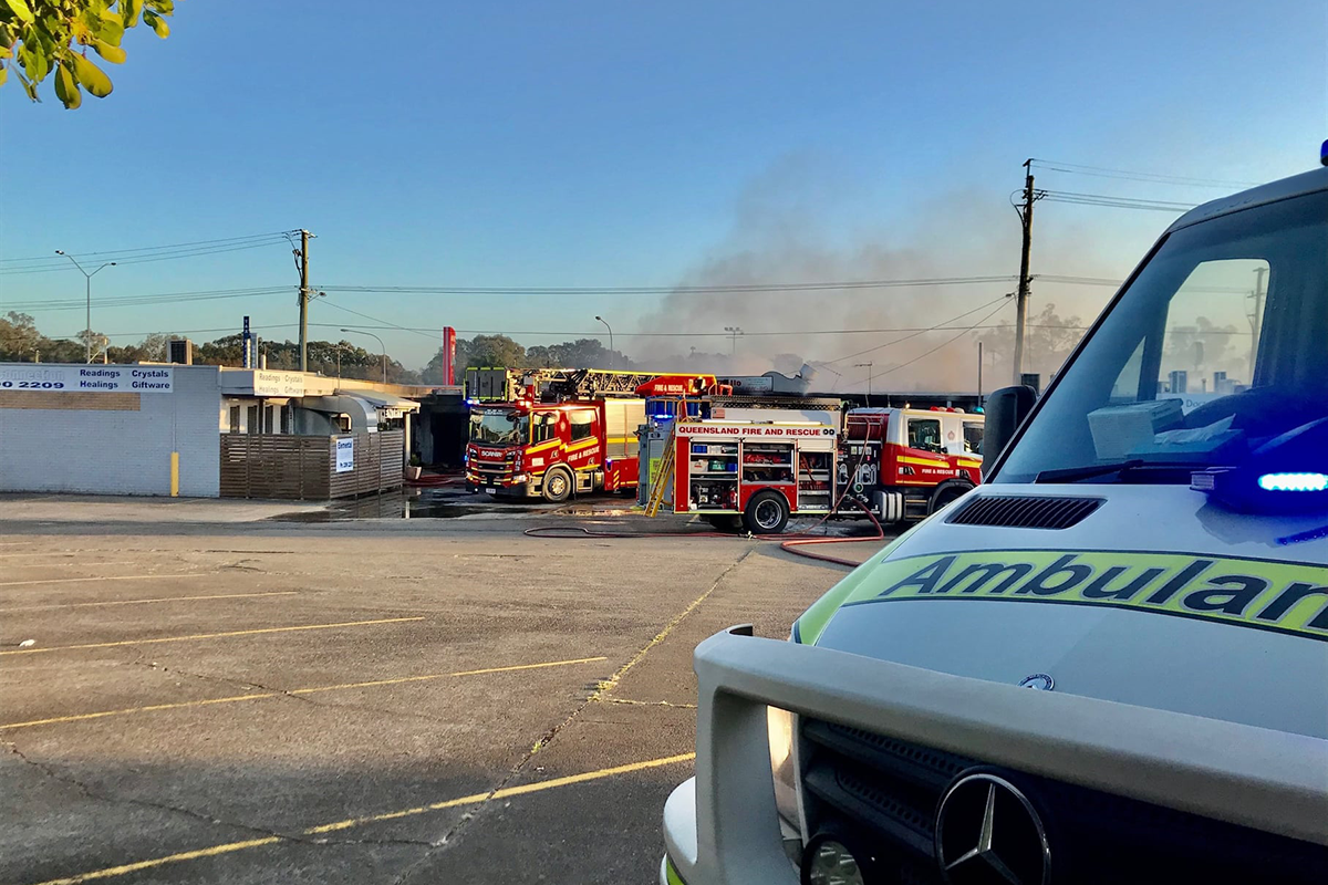 Article image for Buildings destroyed by vicious fire in Capalaba