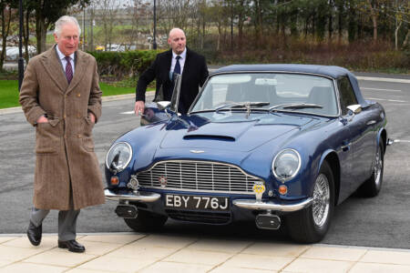 Prince of Wales reveals beloved Aston Martin powered by wine and cheese