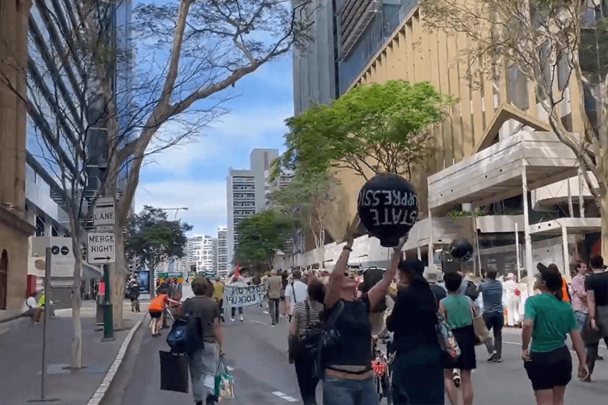 Article image for Climate protestors take to Brisbane CBD streets  