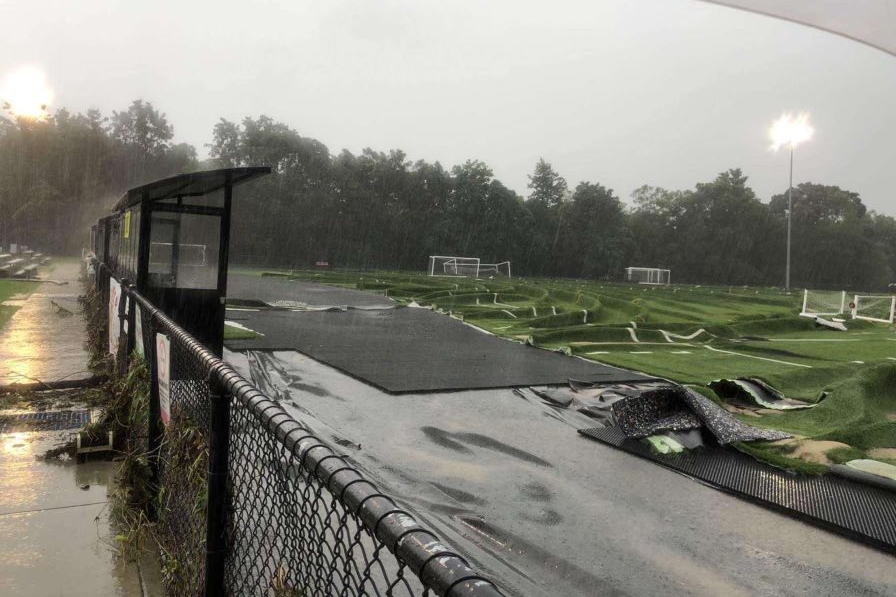 Article image for Floodwaters leave path of destruction at Mitchelton FC