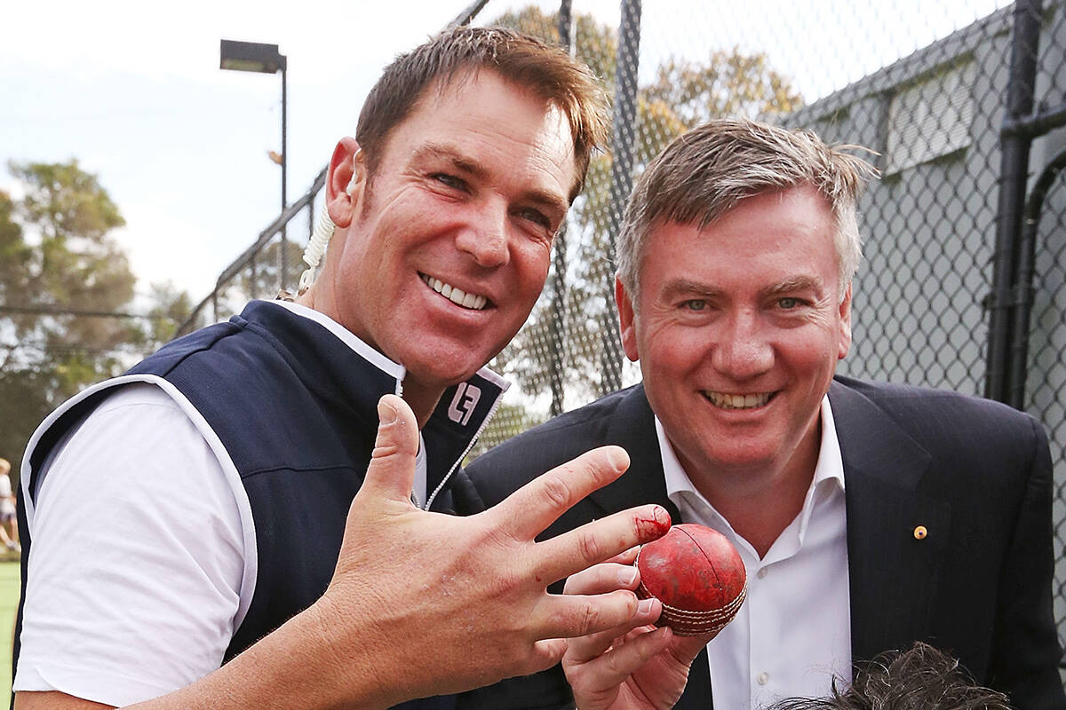 Article image for Eddie McGuire pays tribute to his good friend, Shane Warne 