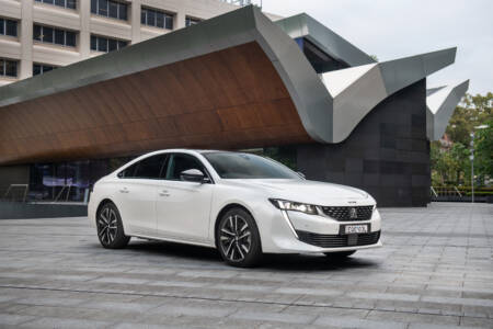 Peugeot’s 508 GT Plug-in Hybrid fastback – $17,150 more than the pure petrol model