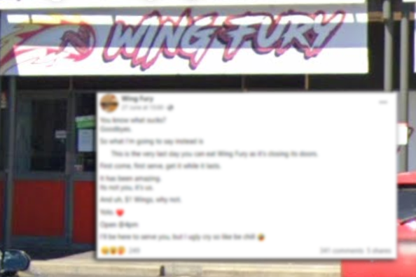 Article image for Beloved local eatery’s shock closure as COVID continues to clip wings