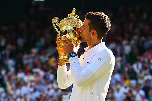 Article image for Nick Kyrgios defeated as Novak Djokovic clinches seventh Wimbledon title 