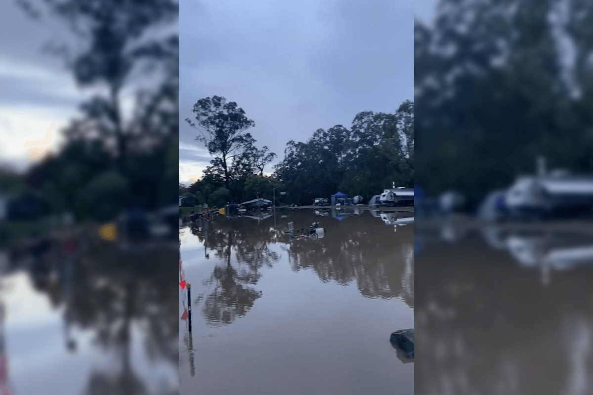 Article image for Gold Coast caravan park evacuated after lashing from ‘intense low’