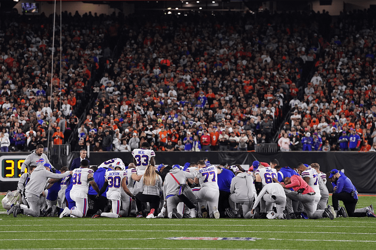 Article image for NFL rocked by Bills player’s on-field collapse