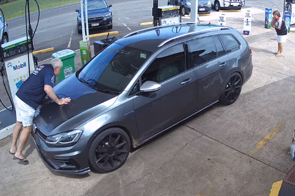 Article image for Servo owner hit by car in chase for fuel theves