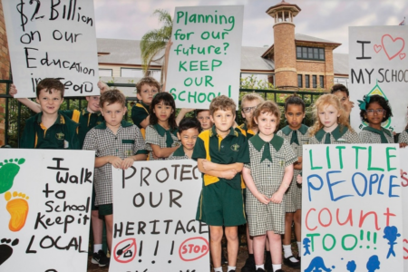 East Brisbane community continues fight against school relocation