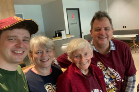 89-Year-Old Brisbane Grandmother attends first AFL Grand Final