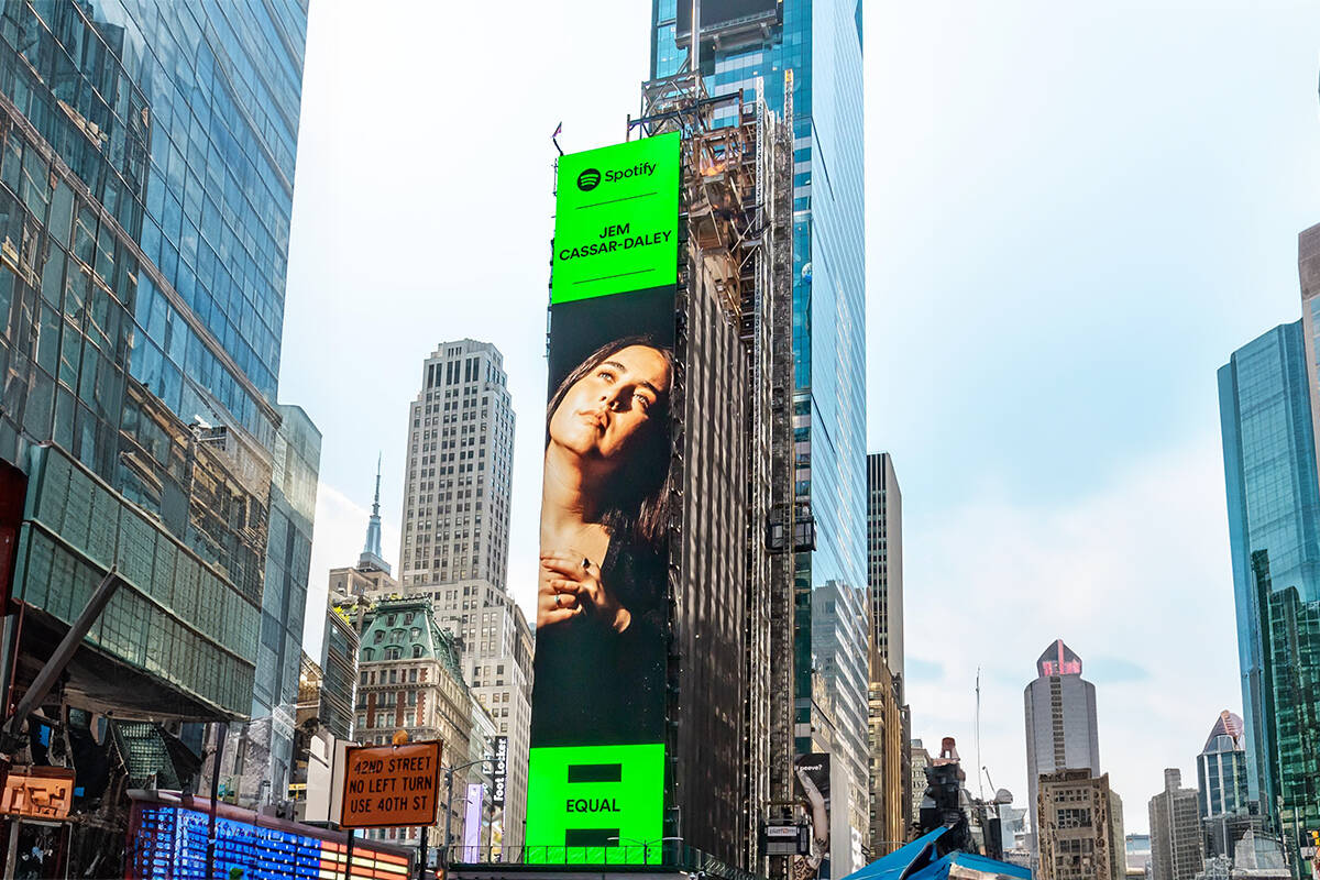 Article image for Indie pop sensation Jem Cassar-Daley lights up Times Square