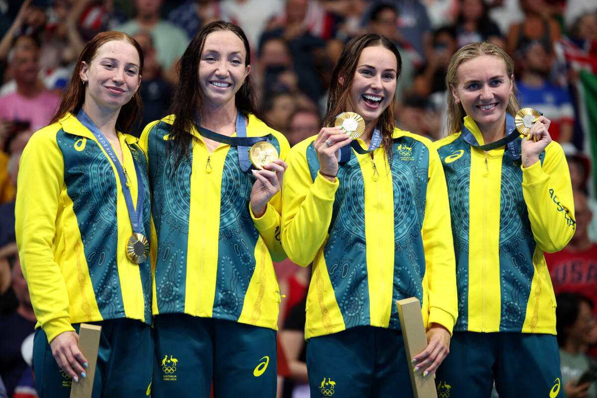 Article image for LISTEN: Australia’s golden run in Paris continues with brilliant 4×200 freestyle win