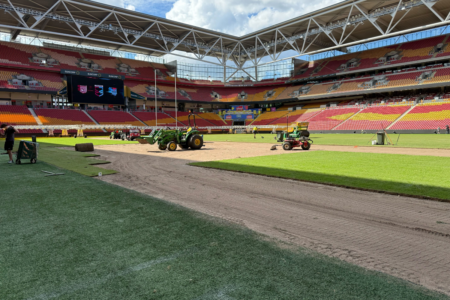 ‘Huge operation’: Suncorp Stadium field replaced just days before Magic Round